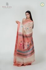 Handwoven Tussar Silk Saree -12641 - Image 4
