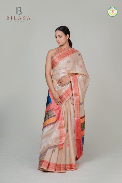 _PRE4913 (Medium) Handwoven Tussar Silk Saree -12600 - Image 1